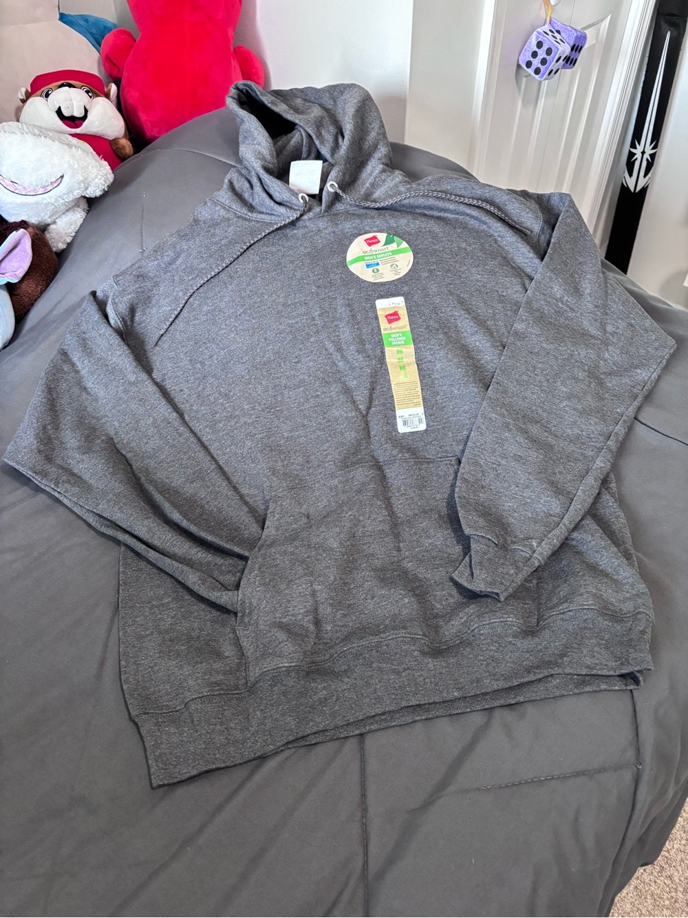 Hanes Dark Gray Hoodie Sweatshirt
